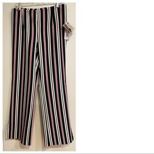 LISETTE Black and White Striped Wide Leg Pants